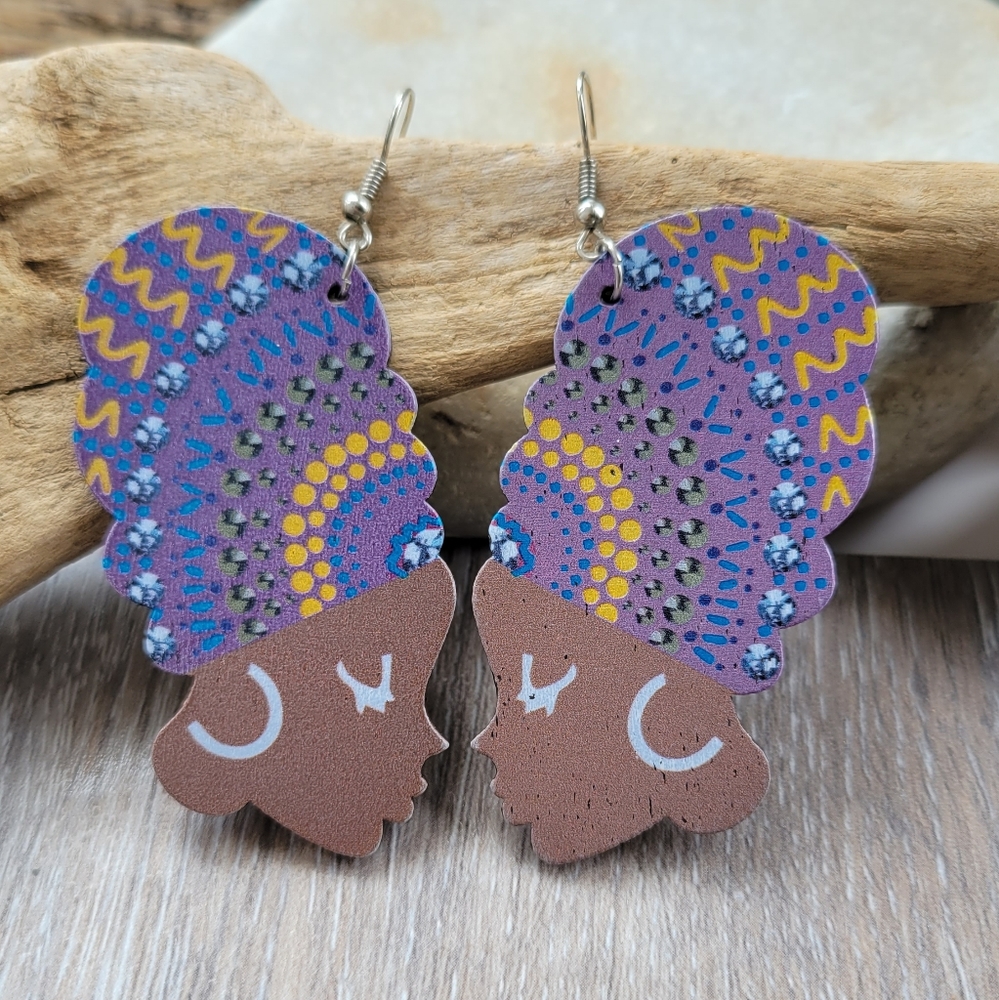 Handmade African Headwrap Earrings